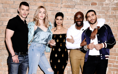 netflixsense8gifs: Tina Desai, Jamie Clayton, Miguel Ángel Silvestre, Brian J. Smith and Toby Onwume