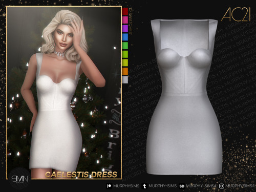 Caelestis Dress [AC21 - Day 22]100% new mesh10 swatchesHQ/BG compatibleFemale teen +All LODsCustom t