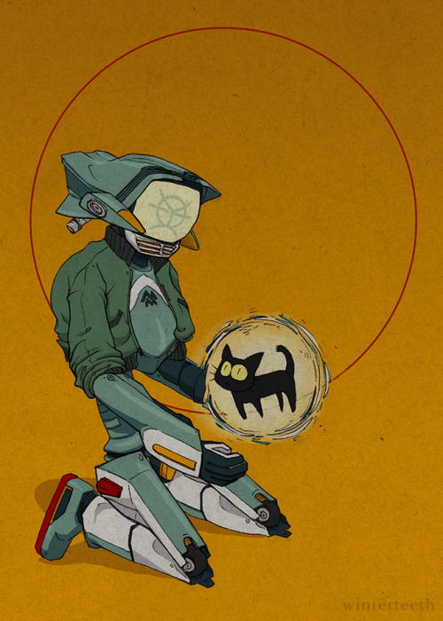 thelastbuffalo:  Canti+Unit 01+-Two fun fan arts I’ve been meaning to work on for a long time. They’re both ink on paper with digital color