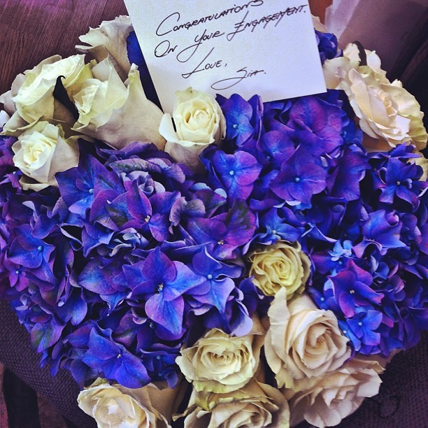csiriano:  Beautiful flowers from the beautiful Sia. Love her so much!