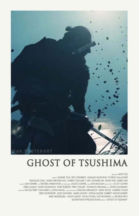 Ghost of Tsushima minimalist poster. I’m very tempted to do others using the screenshots I take from