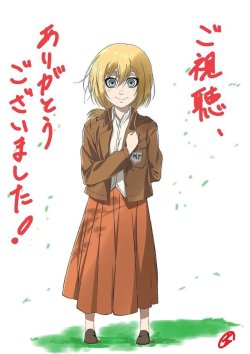 snknews: SnK Season 3 Episode 3 Ending Illustration by Oosugi Naohiro The ending illustration for Shingeki no Kyojin Season 3 Episode 3 (Also episode 40 total), featuring Historia drawn by animation director Oosugi Naohiro! See Also: SnK Season 1 End