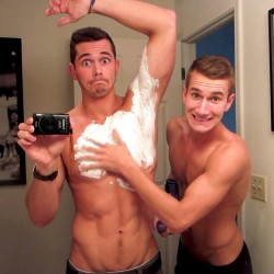 sexy-lads:  Shave fun with Mark and Ethan 
