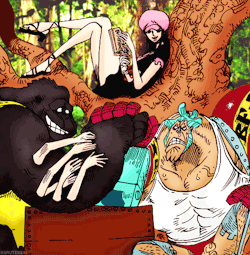 mob-psycho:  Chapter 670: Blizzards with a Chance of Slime | Request  Robin interrupting an arm wrestling match between Franky and a gorilla  