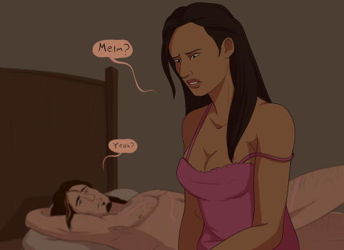 a sad and slightly steamy little amber/melmord comic for me and me only.