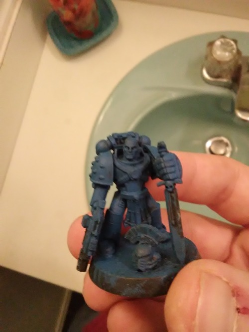 Tactical Sgt. Leandros of the 244th Company, 24th Chapter of the Ultramarines Legion ( circa006.M31 