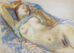 elegasm:  Reclining Nude (1930) by Zinaida Serebriakova 