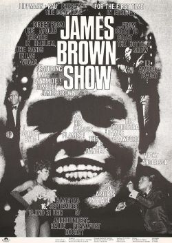 design-is-fine:  Günther Kieser, concert poster for the James Brown Show in Frankfurt, 1967. Mr. Dynamite for the first time in Europe. Source