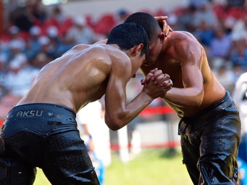 Porn Pics Yağlı güreş / Turkish oil wrestling