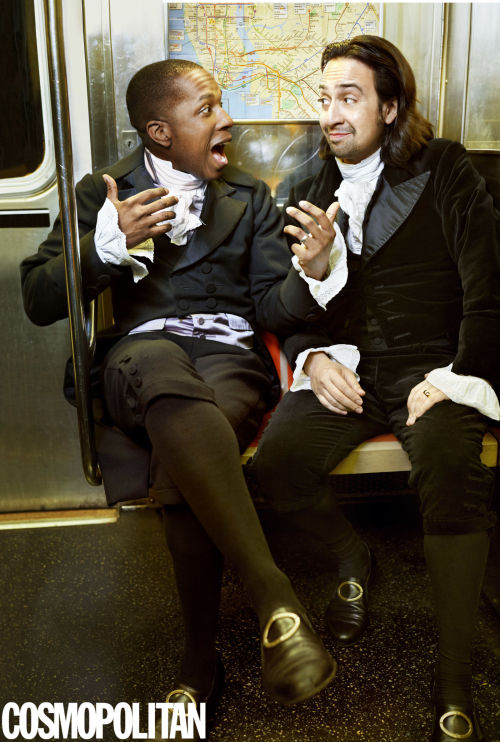 imadandylioness: broadwayreprise:Leslie Odom, Jr. &amp; Lin-Manuel Miranda in Cosmopolitan for H