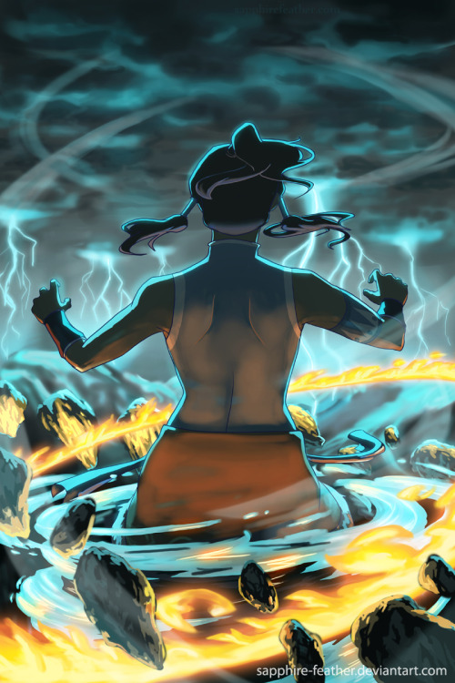 sapphirefeathersketch:  And thus completes the entire set! Korra has been so much fun to draw!   On deviantART Prints Available: 8x12” Prints, 8x12” Print Set, 12x18” Posters, 12x18” Poster Set    added watermarks because of some unsavory edits