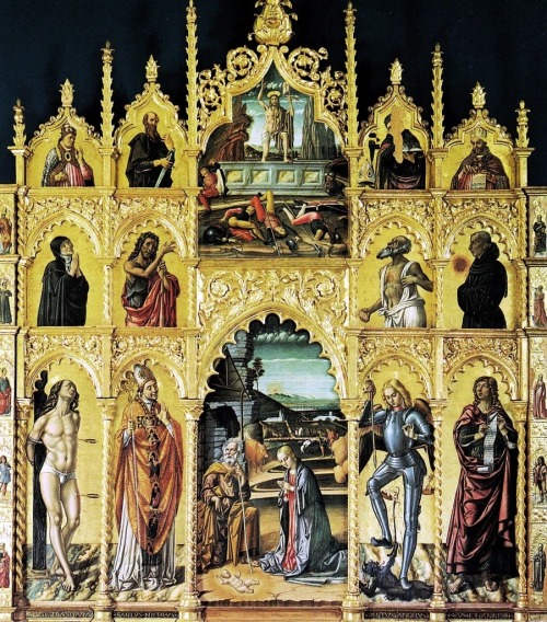 Nativity Polyptych, by Nicolò Alunno, Chiesa di San Nicolò, Foligno.