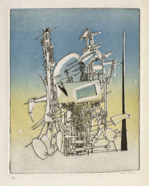 Print by Yves Tanguy from Jean Laude’s Le Grand Passage (Paris: Max Clarac-Sérou, 1954). -jt