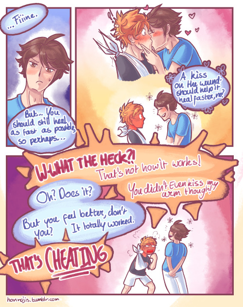 honnojis:Oihina Week - Day 2: Accidents || Domesticwhy is oikawa like this thoalso sidenote that Hin