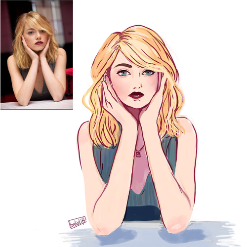 Emma Stone stylized photo studyInstagram | Youtube | Twitter | Ko-Fi