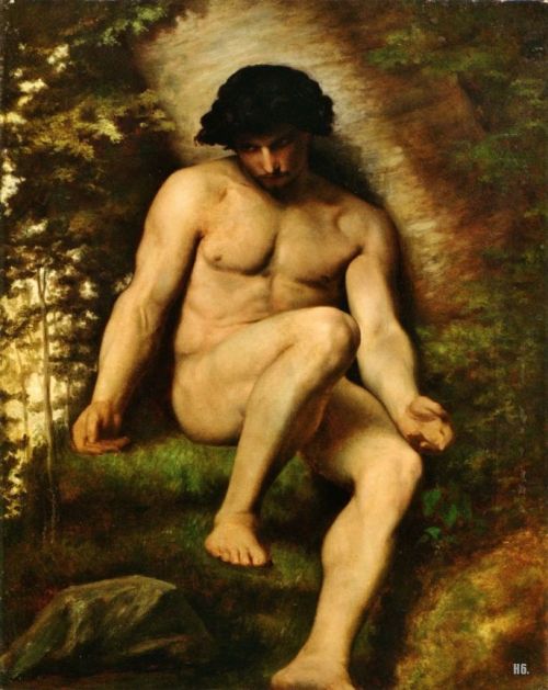 hadrian6:  Adam after sin. 1863-67. Alexandre Cabanel. French. 1823-1889. oil on canvas.    