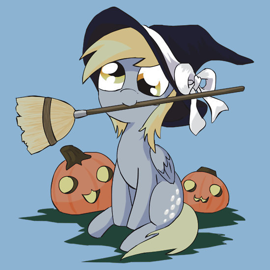asknightmaremoon-hq:  Here’s a t-shirt I made for Halloween. Derpy the Witch! She