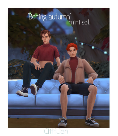 “Boring autumn“ mini setAlex Jacket ~ bgc~ new mesh~ 30 swatches~  disabled for random Liam Shorts~ 