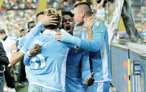 Ciro Immobile scores a brace for S.S. Lazio against Udinese