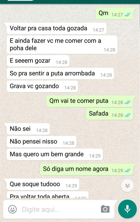 lockedbr: desejosadentes:Conersando com a minha putinha olha o que a safada me disse. Os cornos que 
