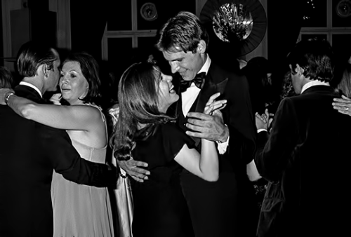 mlder: Harrison Ford and Carrie Fisher at the Deauville Film Festival in France, 1977.