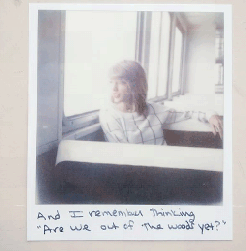 taylor-1989swift:ts1989 - poloraids - out of the woods