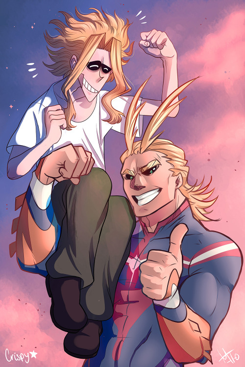 mto-art:I did a collab with @crispystar who draws the cutest dang Toshinori my heart is melting ;__;