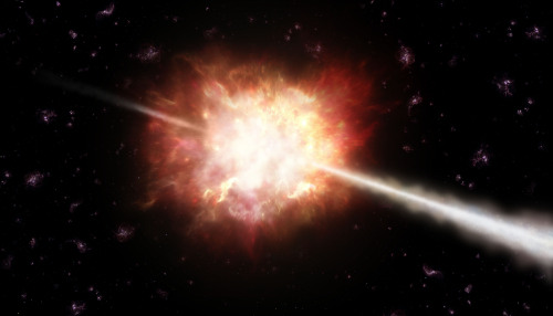 NEWS FLASH - A gamma ray burst, the most powerful explosion known in the Universe, may have hit the 