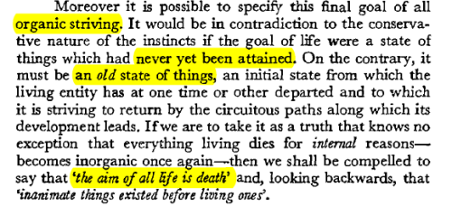bustakay:Freud on the Death Drive in Beyond the Pleasure Principle, p. 32.