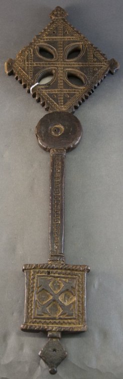 Hand Cross (mäsqäl), 19th or 20th century, Brooklyn Museum: Arts of AfricaSize: 23 ½ x 7 3/8 