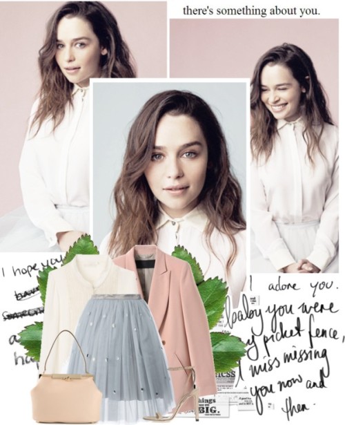 Emilia Clarke. By Sarahutcherson Featuring A Straight Skirt Liked On Polyvore