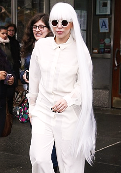  Gaga earlier today in NY. 