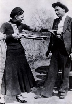 historicpork:  Bonnie and Clyde. 1933. 
