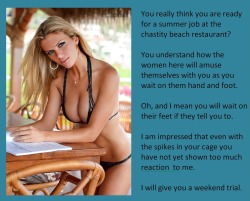 You Really Think You Are Ready For A Summer Job At The Chastity Beach Restaurant?You