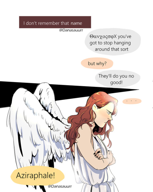 A little good omens comic that goes way back! it took me a long time to finish but i did it! There’s