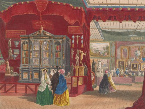 smithsonianlibraries: An illustration of the French Court from Recollections of the Great Exhibition