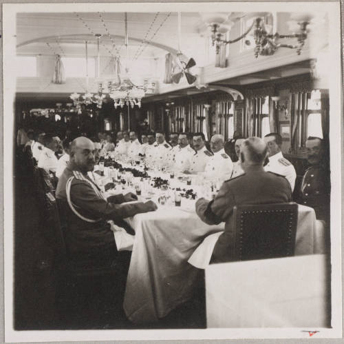 grandduchesstatiana:Grand Duchess Maria along with Anna Vyrubova and others, during a luncheon aboar