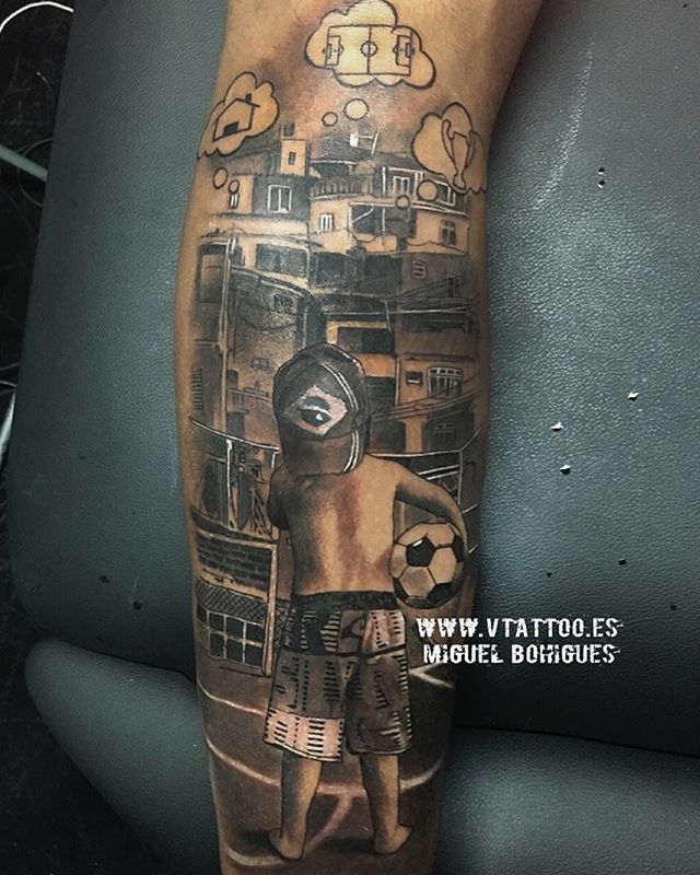 heartsoftruth:  Photo of Neymar’s new leg tattoo!!
