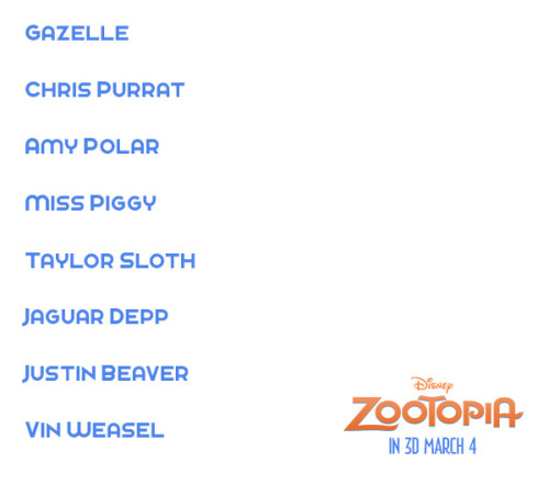 Only one week left until our Zoo Year’s Surprise! Until then, check out Zootopia’s Top Entertainers 