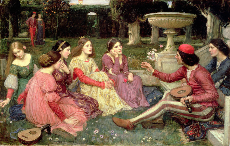 loumargi:  John William Waterhouse (1849-1917)   (Ariadne). 1898 (Echo and Narcissus).