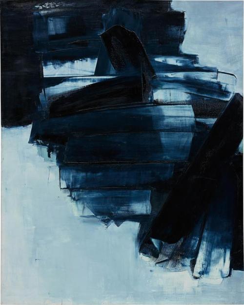 lawrenceleemagnuson:Pierre Soulages (France b. 1929)Peinture, 14 Avril 1962oil on canvas 162 x 130 c