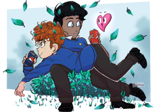 milorits:  WowSo yea i really like the short film In A Heartbeat! I’ve been doodling these two all night! I went to sleep at 06:00 but woke up at 09:20 to feed my doggos and let them get fresh air, and then after that, my doggos and I fell asleep again