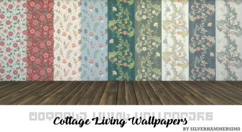 silverhammersims: Cottage Living wallpapers with no wainscoting I have not yet actually done any gam