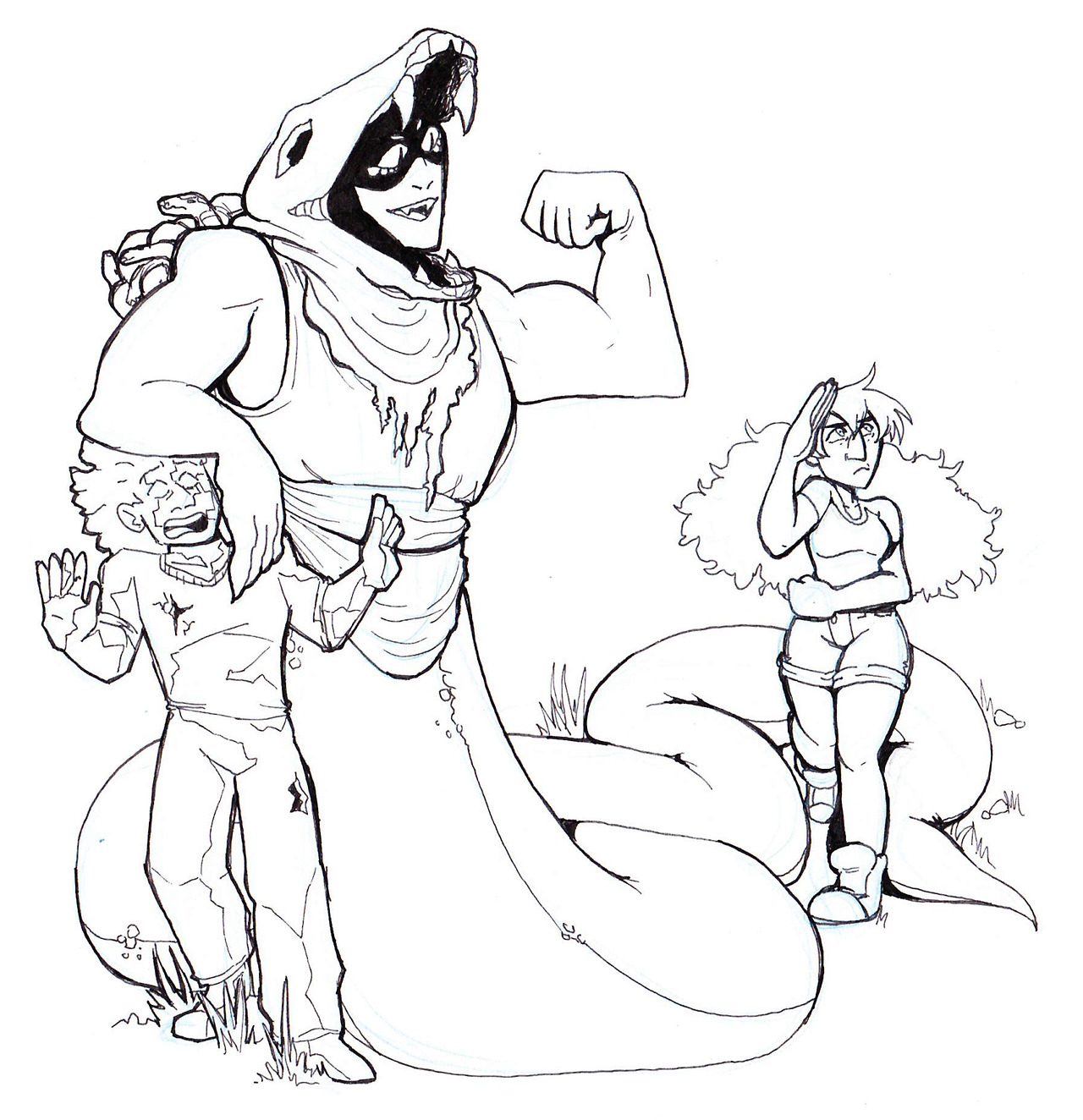 Inktober Day 6 - GorgonActually a character who’s design i’ve been wanted to