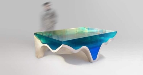mymodernmet:New Stone and Acrylic Glass Furniture Brings the Beauty of Nature Indoors