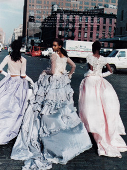 lucesolare:Beverly Peele, Lorraine Pascale &amp; Brandi Quinones by Peter Lindbergh for Harper’s Bazaar March 1994