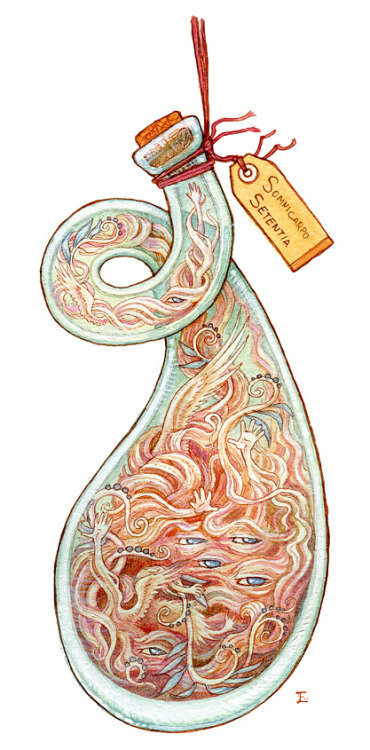 inklingart:siryl:Emma Lazauski a.k.a. Emla a.k.a. Inkling has twenty bottled creatures.  Here are si