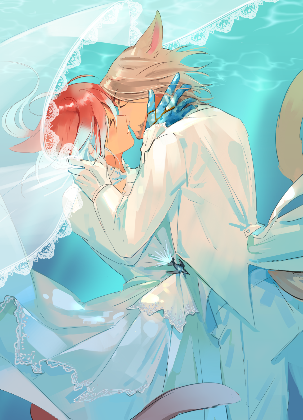 TK — underwater kiss