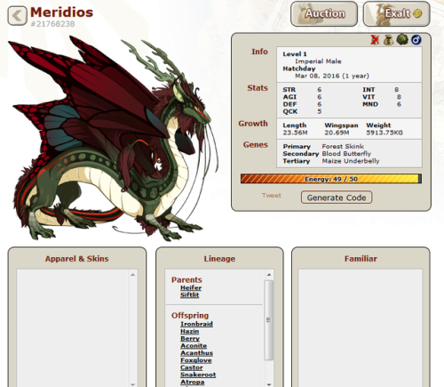 Meridios here was one half of my Fated Forest Wraith pair, but alas, I am far too sick of it to cont