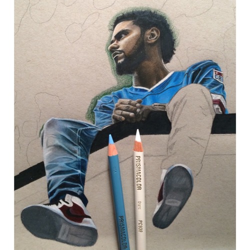 The progression of my first full color drawing. Coleworld! 2014 Forest Hills Drive - wega13art